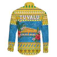 Tuvalu Christmas Family Matching Tank Maxi Dress and Hawaiian Shirt Coat Of Arms Manuia Te Kilisimasi LT05 - Polynesian Pride