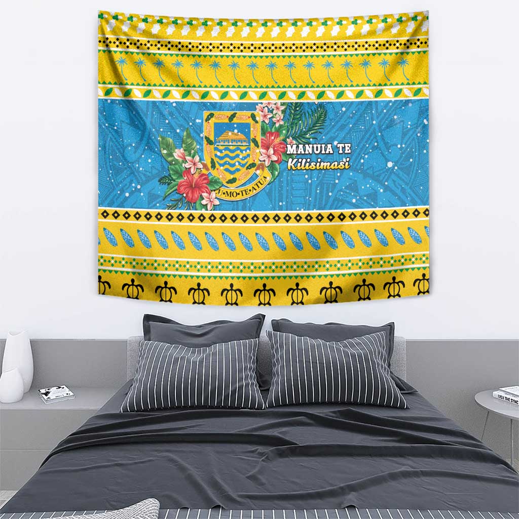 Tuvalu Christmas Tapestry Coat Of Arms Manuia Te Kilisimasi