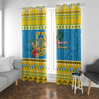 Tuvalu Christmas Window Curtain Coat Of Arms Manuia Te Kilisimasi