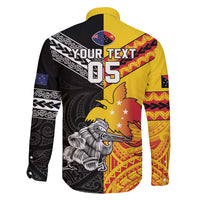 New Zealand And Papua New Guinea Rugby Custom Family Matching Off Shoulder Short Dress and Hawaiian Shirt Maori Kiwi With Bird of Paradise