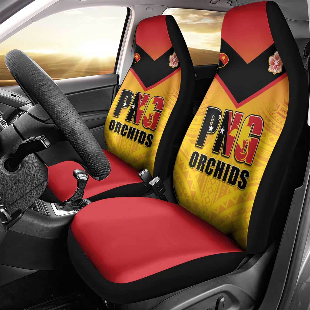 Papua New Guinea Rugby Car Seat Cover Go Orchids Pacific Champions LT05 - Polynesian Pride