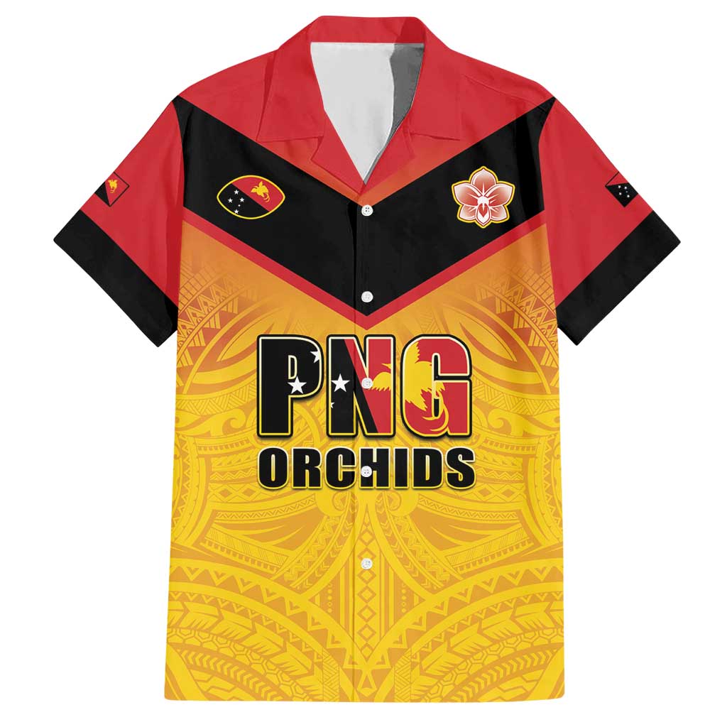 Papua New Guinea Rugby Custom Hawaiian Shirt Go Orchids Pacific Champions LT05 Yellow - Polynesian Pride