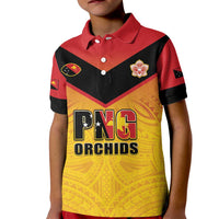 Papua New Guinea Rugby Custom Kid Polo Shirt Go Orchids Pacific Champions LT05 Kid Yellow - Polynesian Pride