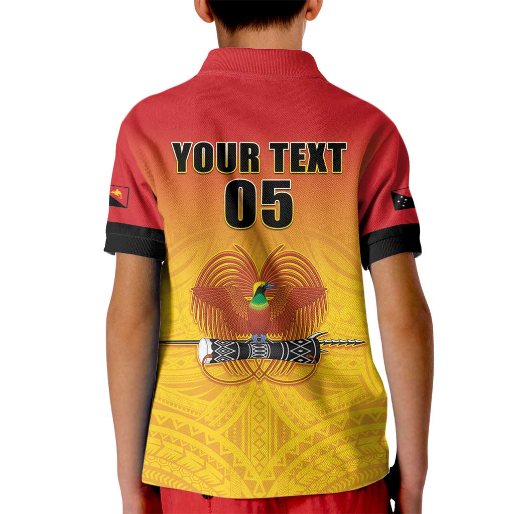 Papua New Guinea Rugby Custom Kid Polo Shirt Go Orchids Pacific Champions LT05 - Polynesian Pride