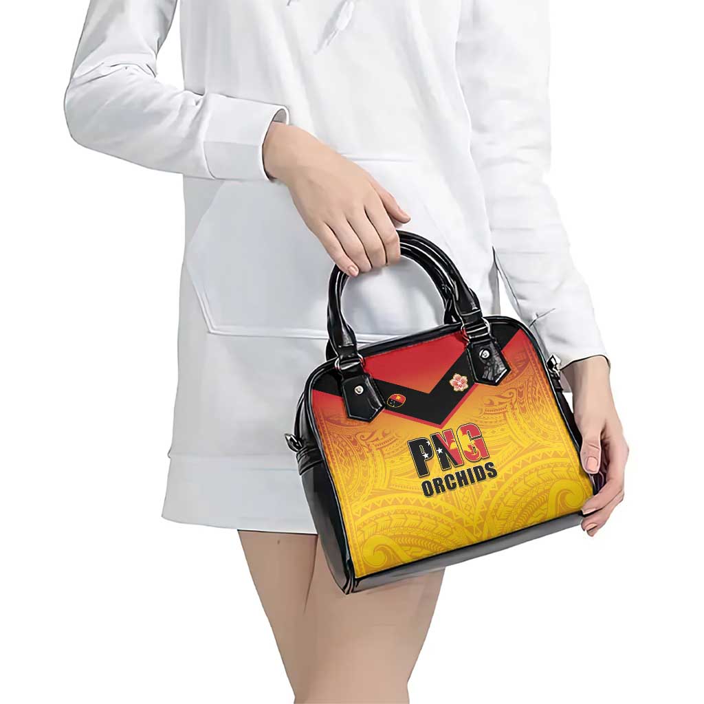 Papua New Guinea Rugby Shoulder Handbag Go Orchids Pacific Champions LT05 - Polynesian Pride