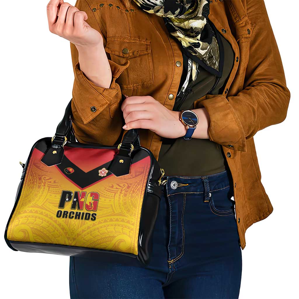 Papua New Guinea Rugby Shoulder Handbag Go Orchids Pacific Champions LT05 - Polynesian Pride