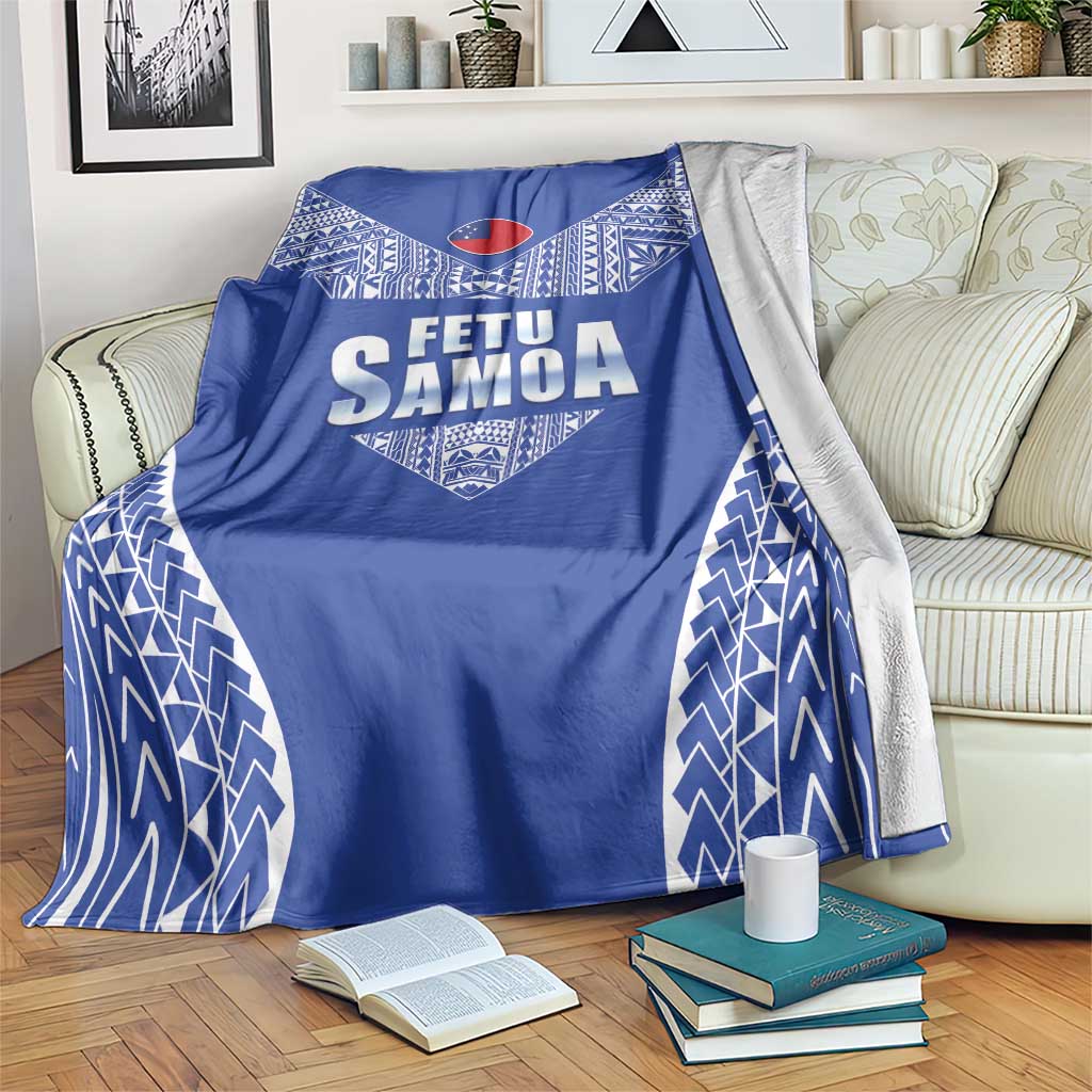 Fetu Samoa Rugby Blanket Go Champions LT05 Blue - Polynesian Pride