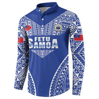 Fetu Samoa Rugby Custom Button Sweatshirt Go Champions LT05 - Polynesian Pride