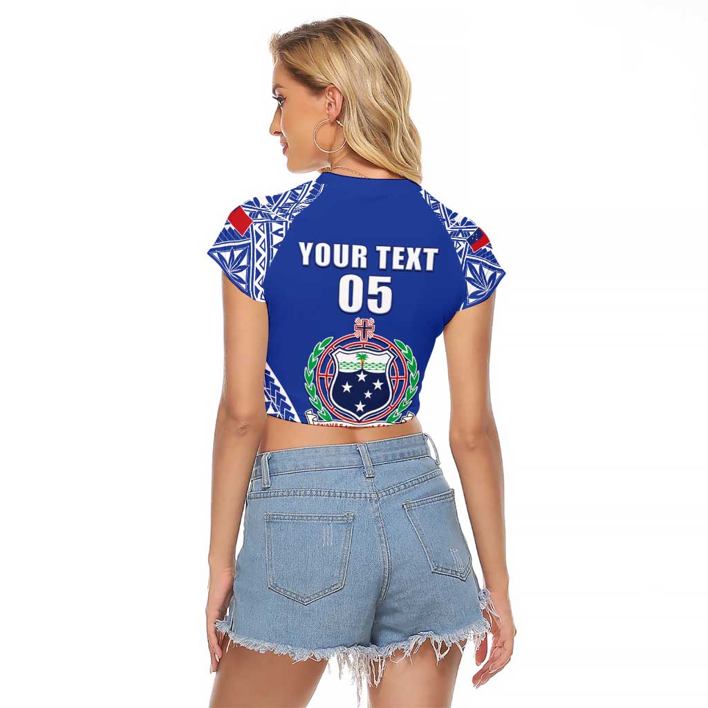 Fetu Samoa Rugby Custom Raglan Cropped T Shirt Go Champions LT05 - Polynesian Pride