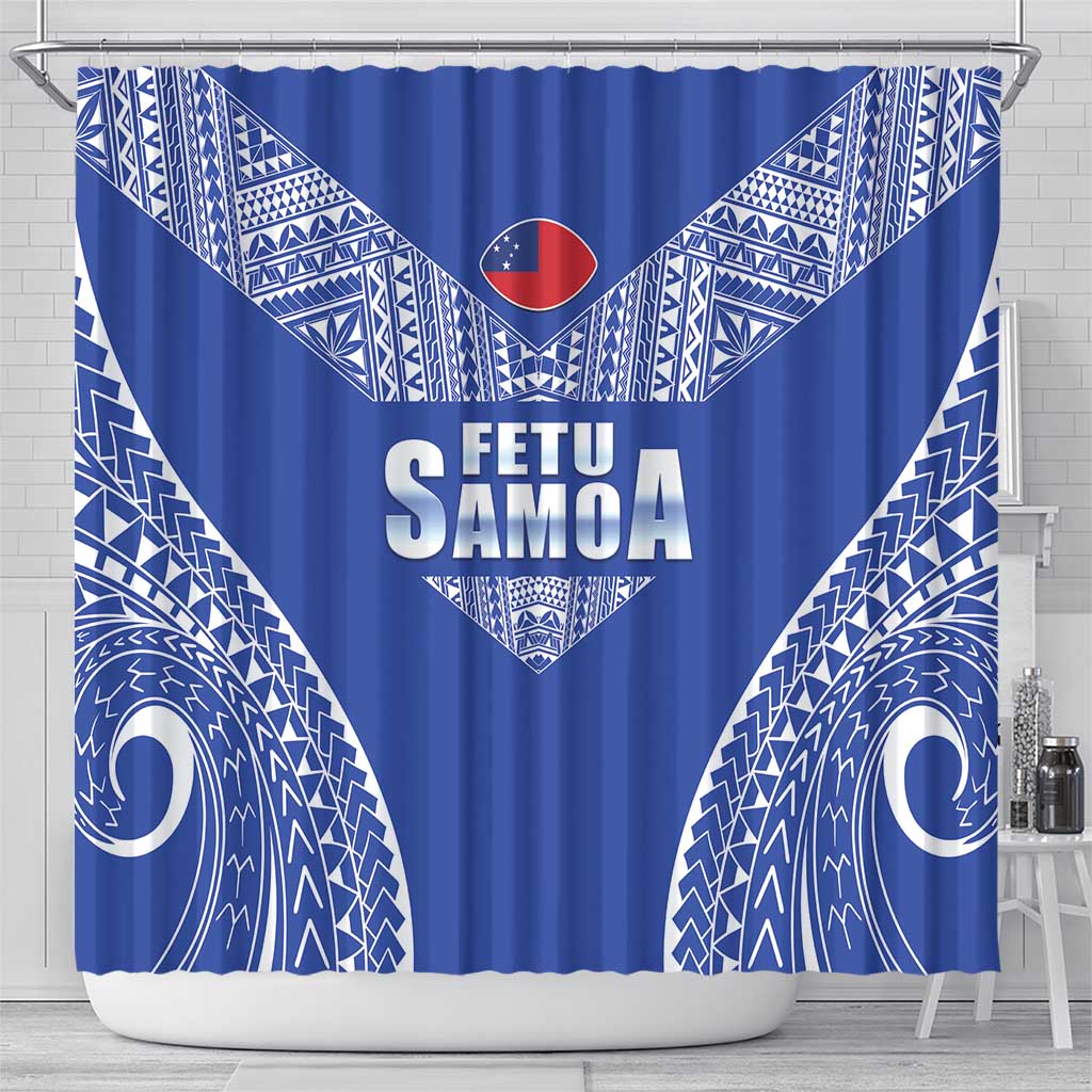 Fetu Samoa Rugby Shower Curtain Go Champions LT05 - Polynesian Pride