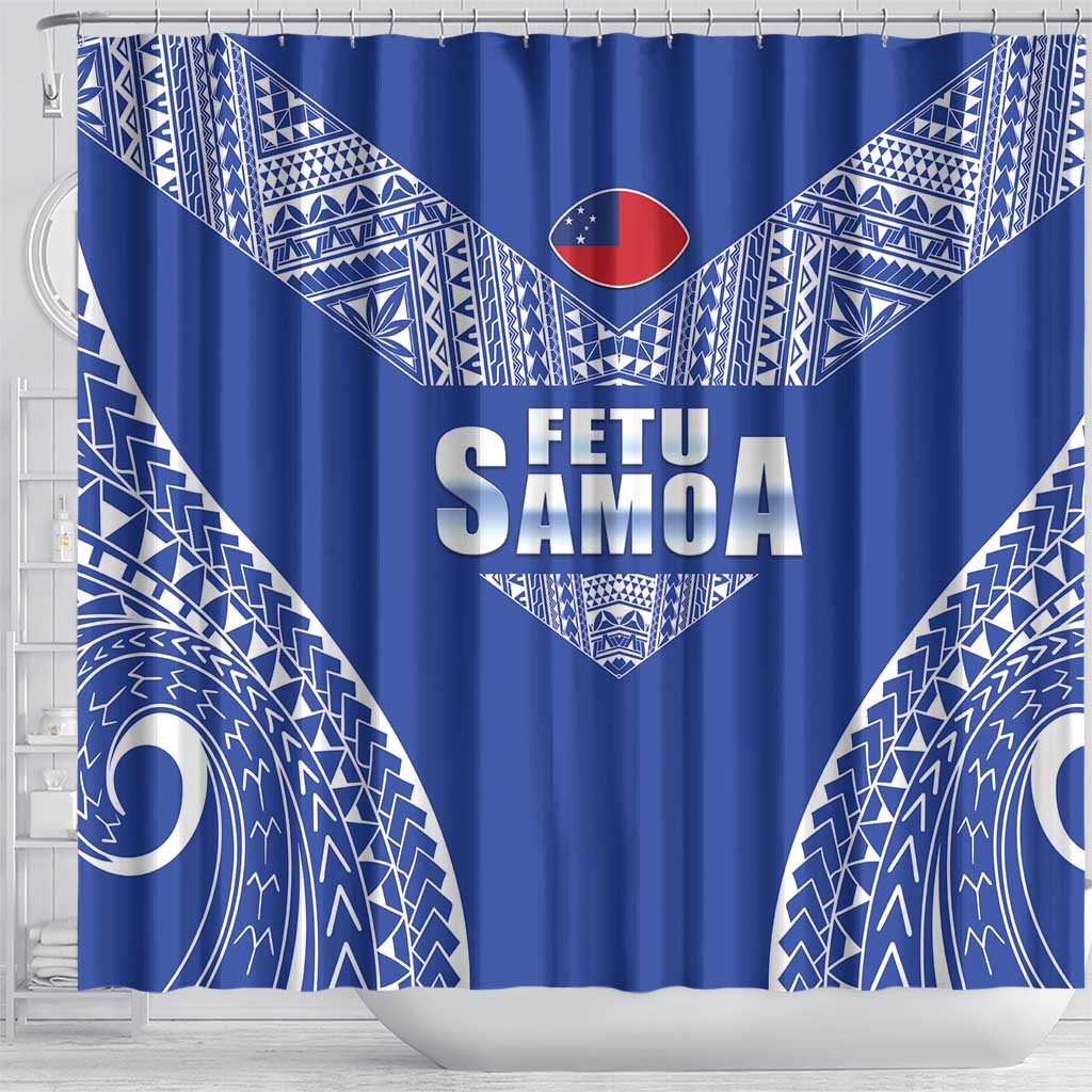 Fetu Samoa Rugby Shower Curtain Go Champions LT05 - Polynesian Pride