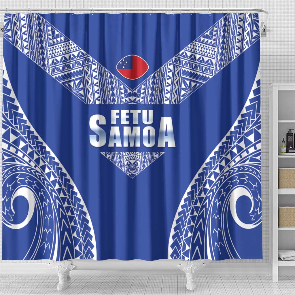 Fetu Samoa Rugby Shower Curtain Go Champions LT05 - Polynesian Pride