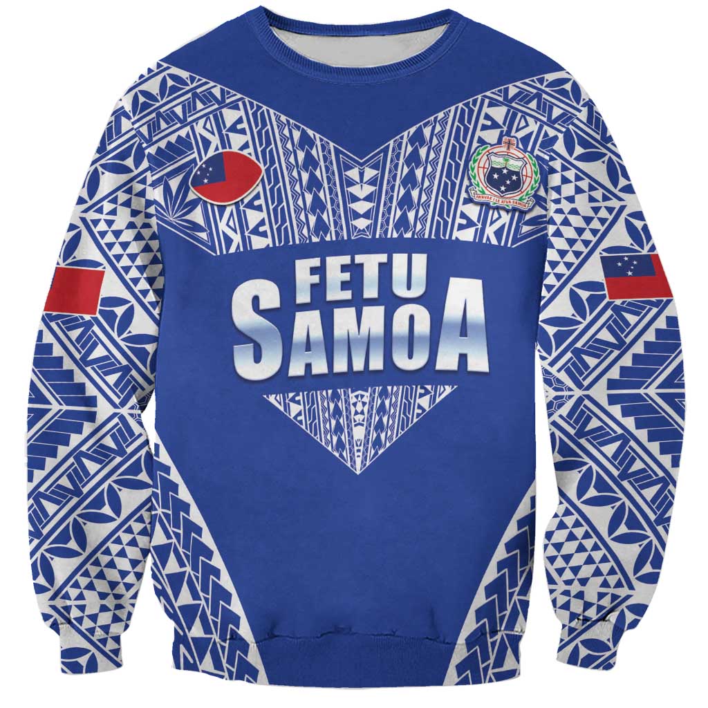 Fetu Samoa Rugby Custom Sweatshirt Go Champions LT05 Unisex Blue - Polynesian Pride