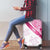 Rose Pink Polynesian Tribal Turtle Floral Pattern Luggage Cover