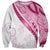 Rose Pink Polynesian Tribal Turtle Floral Pattern Sweatshirt