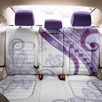 Purple Polynesian Tribal Turtle Floral Pattern Back Car Seat Cover