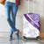 Purple Polynesian Tribal Turtle Floral Pattern Luggage Cover