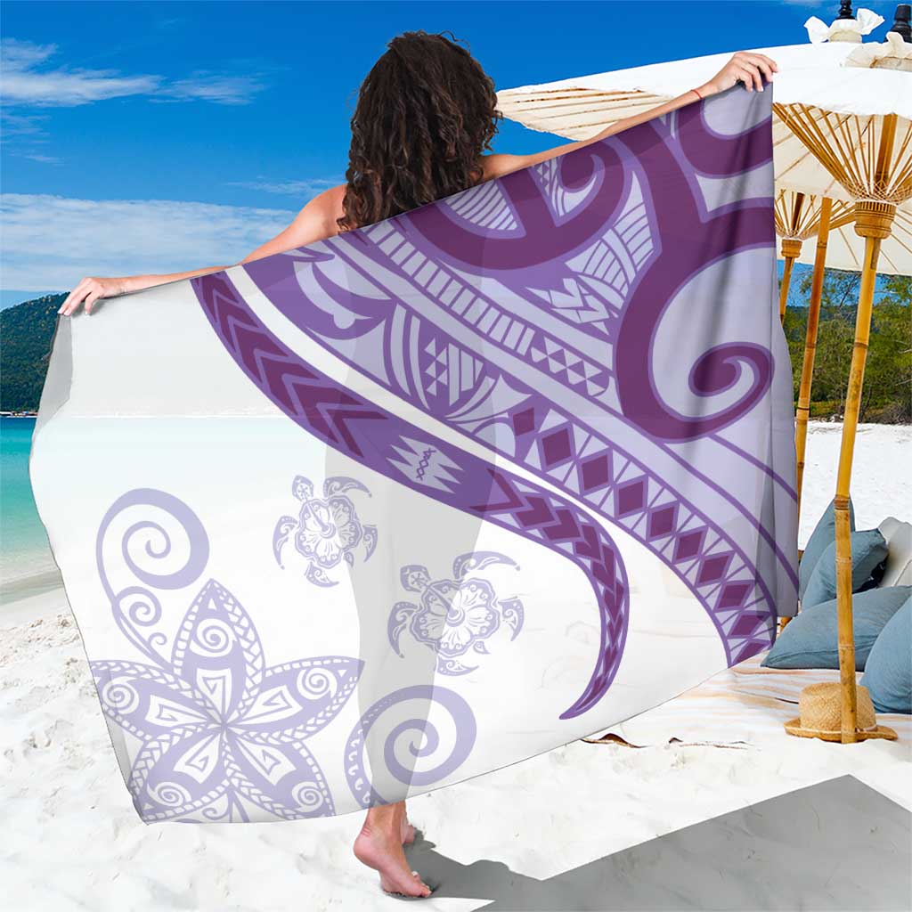 Purple Polynesian Tribal Turtle Floral Pattern Sarong LT05 One Size 44 x 66 inches Purple - Polynesian Pride