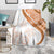 Orange Polynesian Tribal Turtle Floral Pattern Blanket