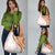 Orange Polynesian Tribal Turtle Floral Pattern Grocery Bag
