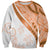 Orange Polynesian Tribal Turtle Floral Pattern Sweatshirt
