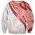 Coral Red Polynesian Tribal Turtle Floral Pattern Sweatshirt