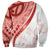 Coral Red Polynesian Tribal Turtle Floral Pattern Sweatshirt