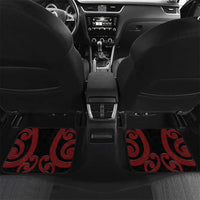 New Zealand Parrot Kaka Car Mats Maori Koru With Pohutukawa Flowers - Polynesian Pride