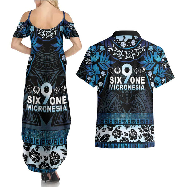 Federated States of Micronesia Polynesian Hibiscus Matching Dress and Hawaiian Shirt LT12 main image 0