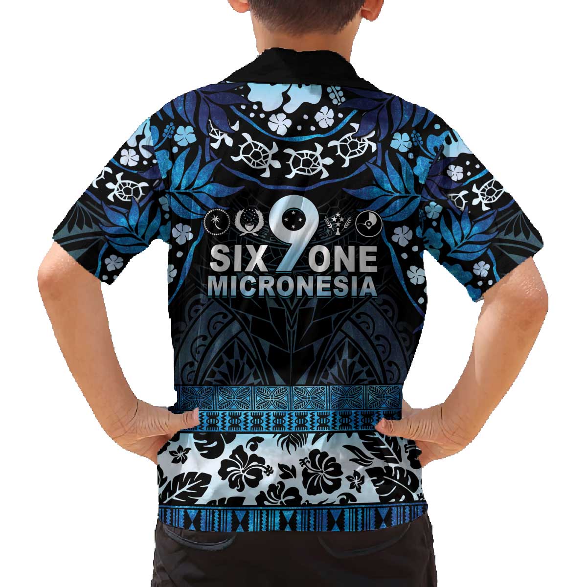 Micronesia FSM 691 Family Matching Off The Shoulder Long Sleeve Dress and Hawaiian Shirt Respect Culture LT05 - Polynesian Pride