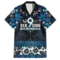 Micronesia FSM 691 Family Matching Puletasi and Hawaiian Shirt Respect Culture LT05 Dad's Shirt - Short Sleeve Blue - Polynesian Pride