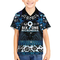 Micronesia FSM 691 Family Matching Puletasi and Hawaiian Shirt Respect Culture LT05 Son's Shirt Blue - Polynesian Pride