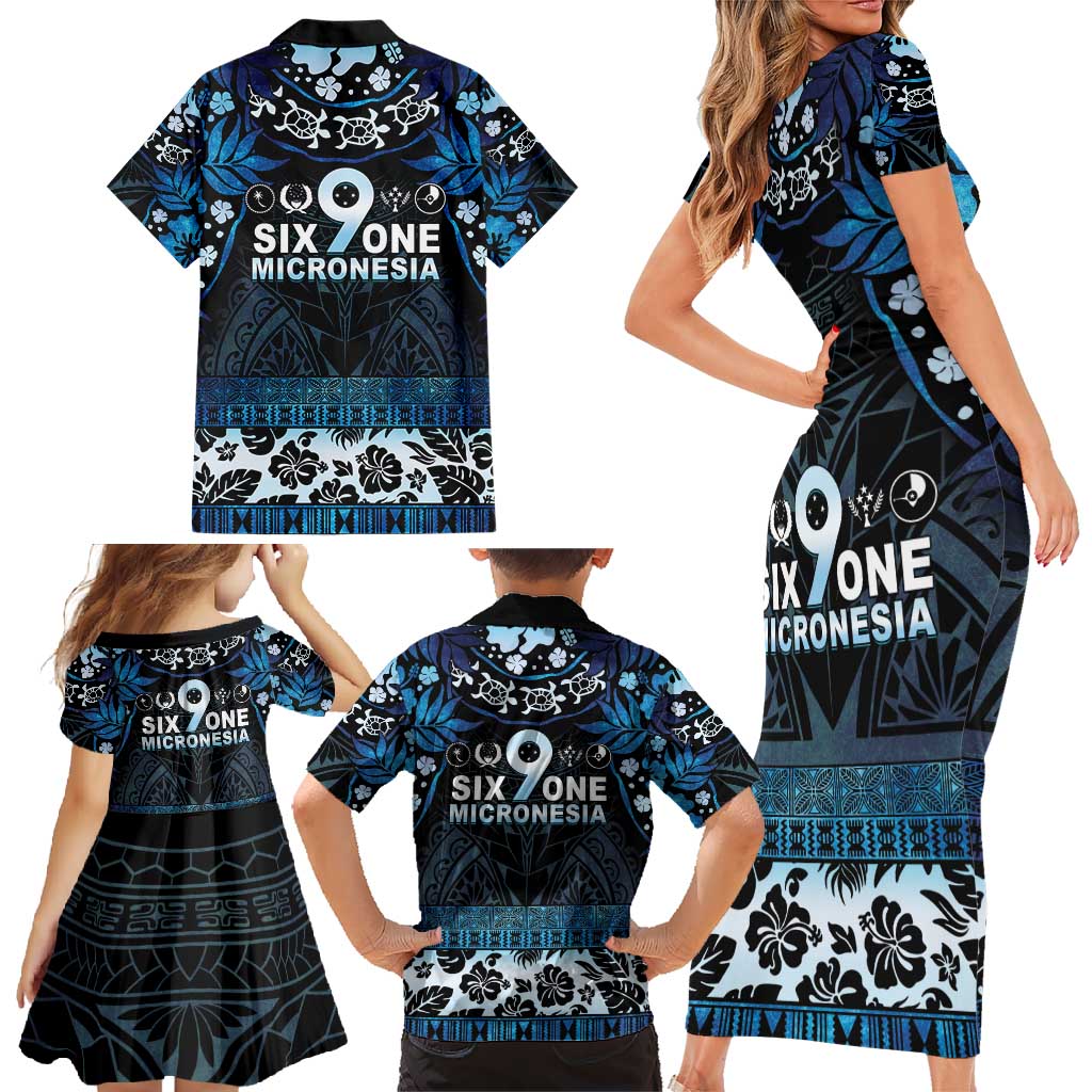 Micronesia FSM 691 Family Matching Short Sleeve Bodycon Dress and Hawaiian Shirt Respect Culture