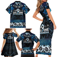 Micronesia FSM 691 Family Matching Short Sleeve Bodycon Dress and Hawaiian Shirt Respect Culture