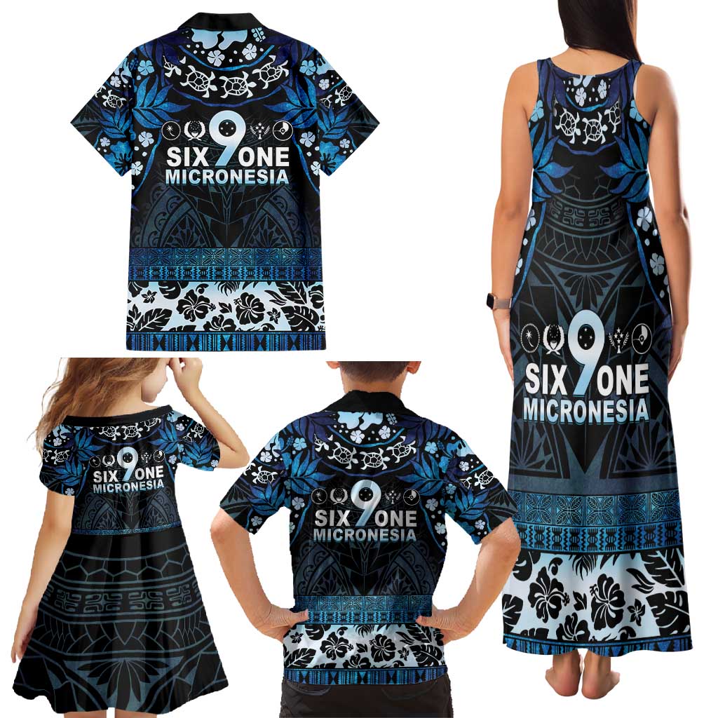 Micronesia FSM 691 Family Matching Tank Maxi Dress and Hawaiian Shirt Respect Culture