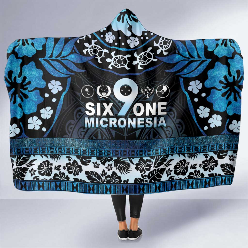 Micronesia FSM 691 Hooded Blanket Respect Culture LT05 One Size Blue - Polynesian Pride