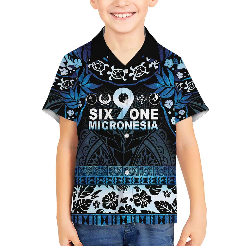 Micronesia FSM 691 Kid Hawaiian Shirt Respect Culture LT05 Kid Blue - Polynesian Pride