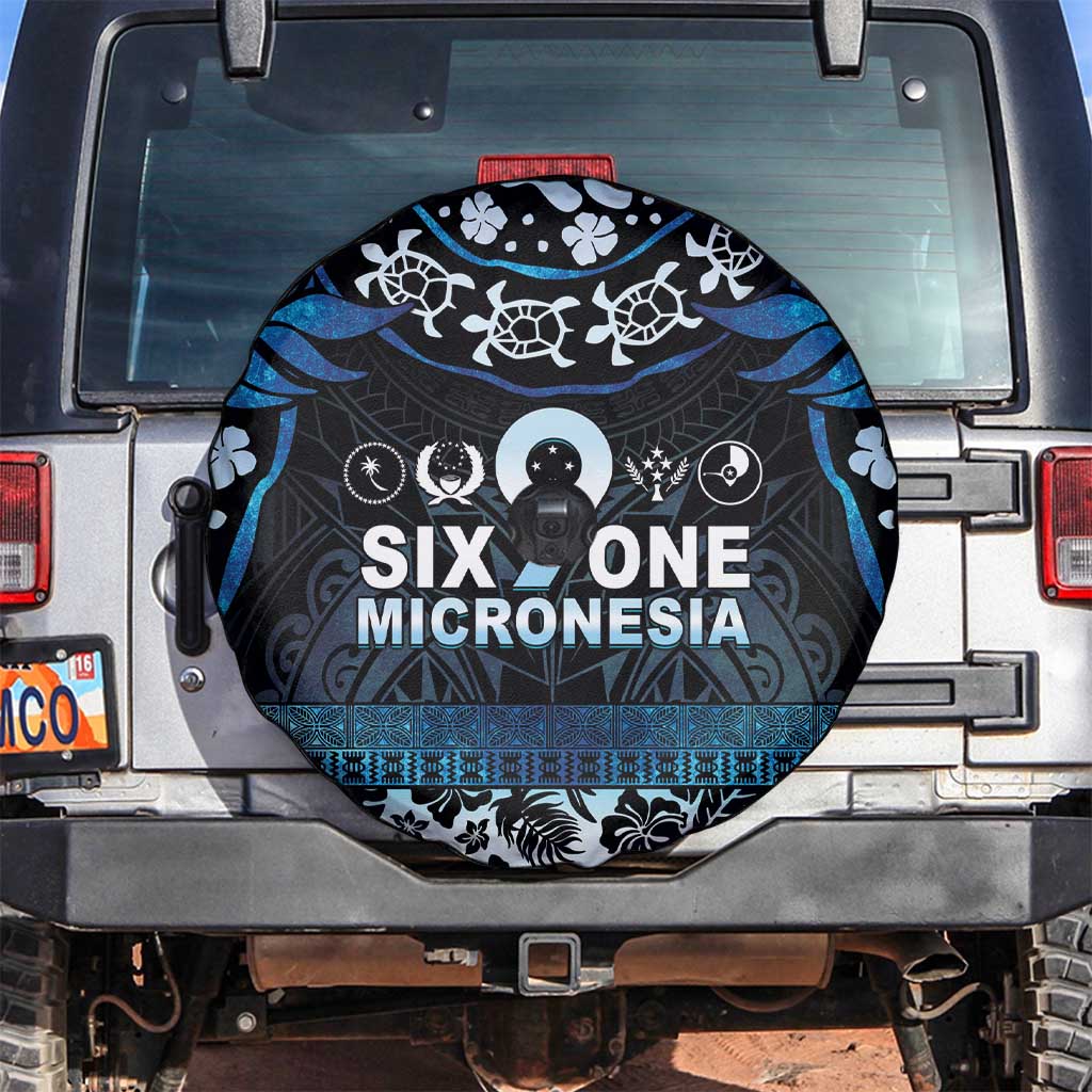 Micronesia FSM 691 Spare Tire Cover Respect Culture LT05 Blue - Polynesian Pride