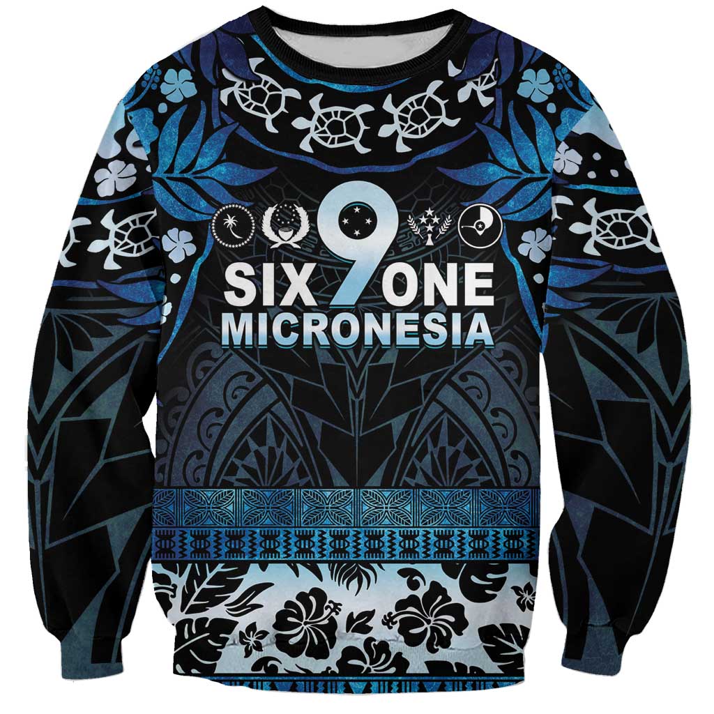 Micronesia FSM 691 Sweatshirt Respect Culture LT05 Unisex Blue - Polynesian Pride