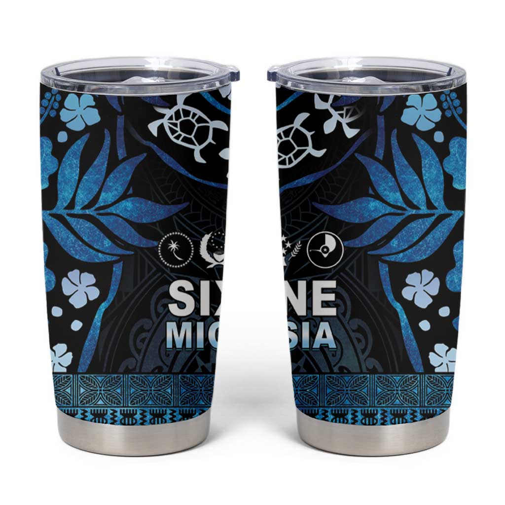 Micronesia FSM 691 Tumbler Cup Respect Culture LT05 Blue - Polynesian Pride