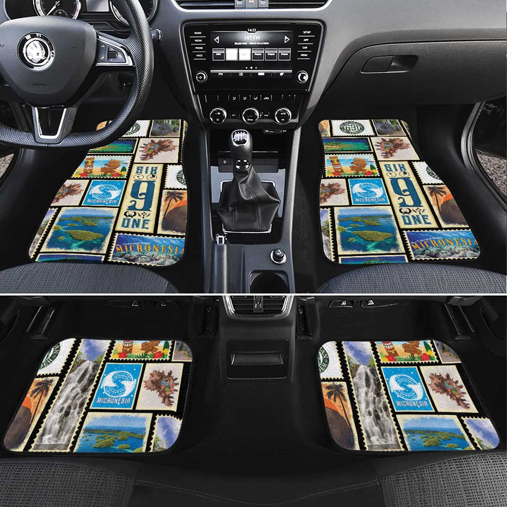 FSM Micronesia Culture Car Mats LT05 Set 4pcs Colorful - Polynesian Pride