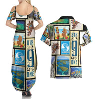 FSM Micronesia Culture Couples Matching Summer Maxi Dress and Hawaiian Shirt LT05 - Polynesian Pride