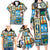FSM Micronesia Culture Family Matching Long Sleeve Bodycon Dress and Hawaiian Shirt
