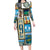 FSM Micronesia Culture Family Matching Long Sleeve Bodycon Dress and Hawaiian Shirt