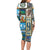FSM Micronesia Culture Family Matching Long Sleeve Bodycon Dress and Hawaiian Shirt