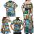 FSM Micronesia Culture Family Matching Off Shoulder Maxi Dress and Hawaiian Shirt