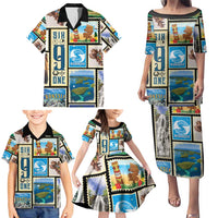 FSM Micronesia Culture Family Matching Puletasi and Hawaiian Shirt