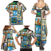FSM Micronesia Culture Family Matching Summer Maxi Dress and Hawaiian Shirt