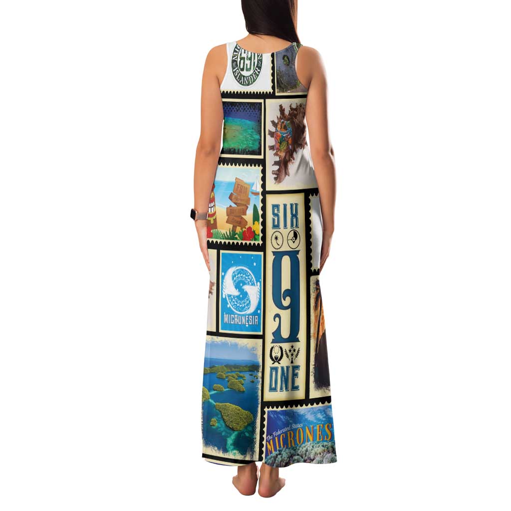 FSM Micronesia Culture Family Matching Tank Maxi Dress and Hawaiian Shirt