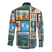 FSM Micronesia Culture Long Sleeve Button Shirt